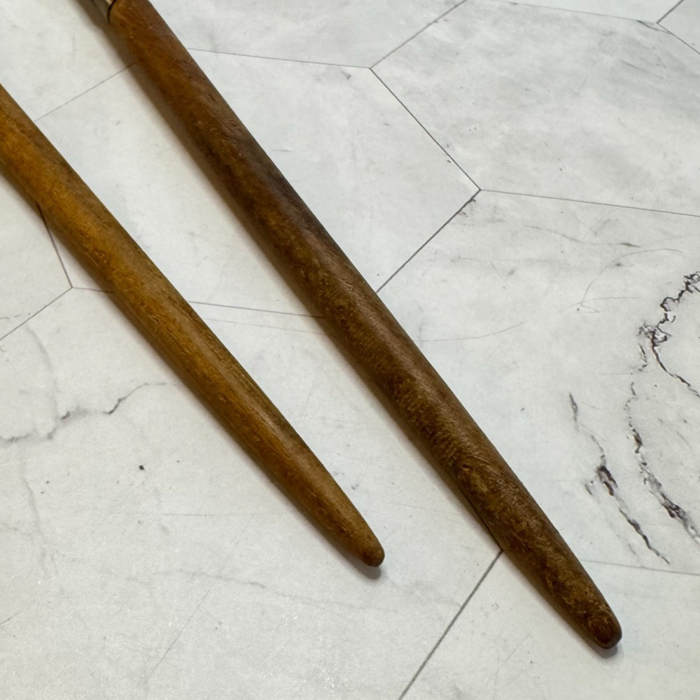 Vintage Helge Benzin Salad Servers Denmark Danish Designer 12" Teak Wood EUC - Picture 9 of 9